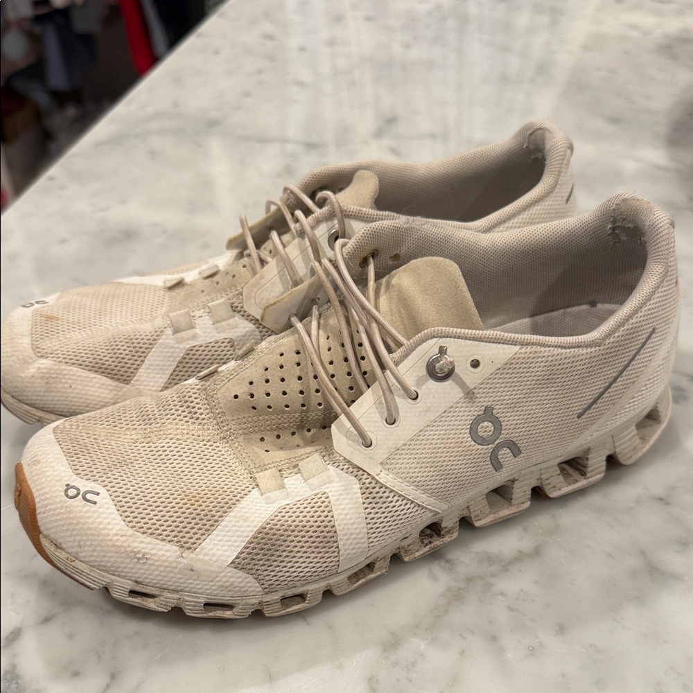 On Running Cream Athletic Sneakers Women 8.5
